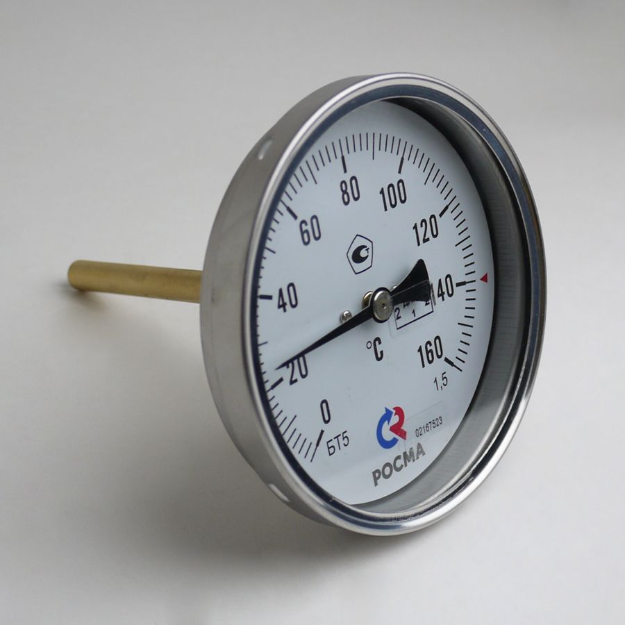Термометр биметалл бт-51.211 160с дк 100 l=46 g1/2 осевой росма