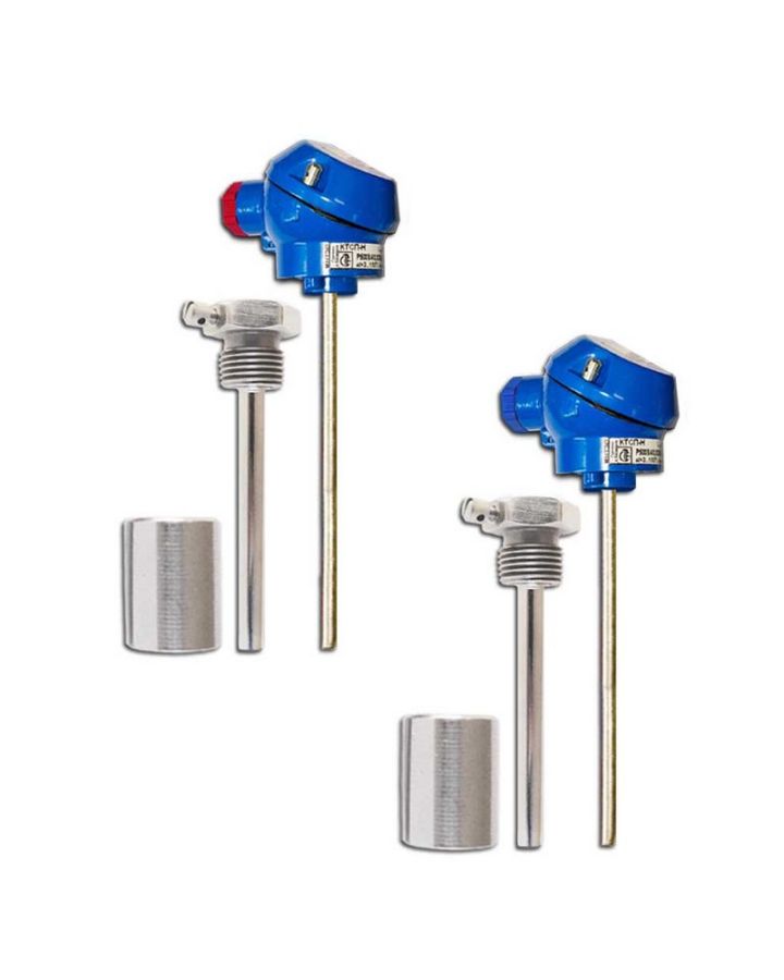 Ктсп-н с гильзами и бобышками (d6, l100, pt100 а, 4х, δt=3°с)