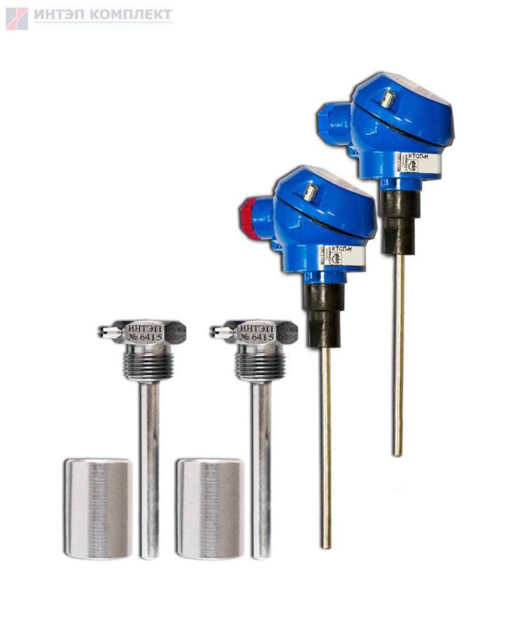 Ктсп-н с гильзами и бобышками (d4, l80, pt100 b, 4х, δt=3°с)