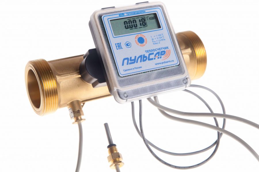 Счетчик воды ультразвуковой «пульсар» ду25; l=160мм; rs485; 