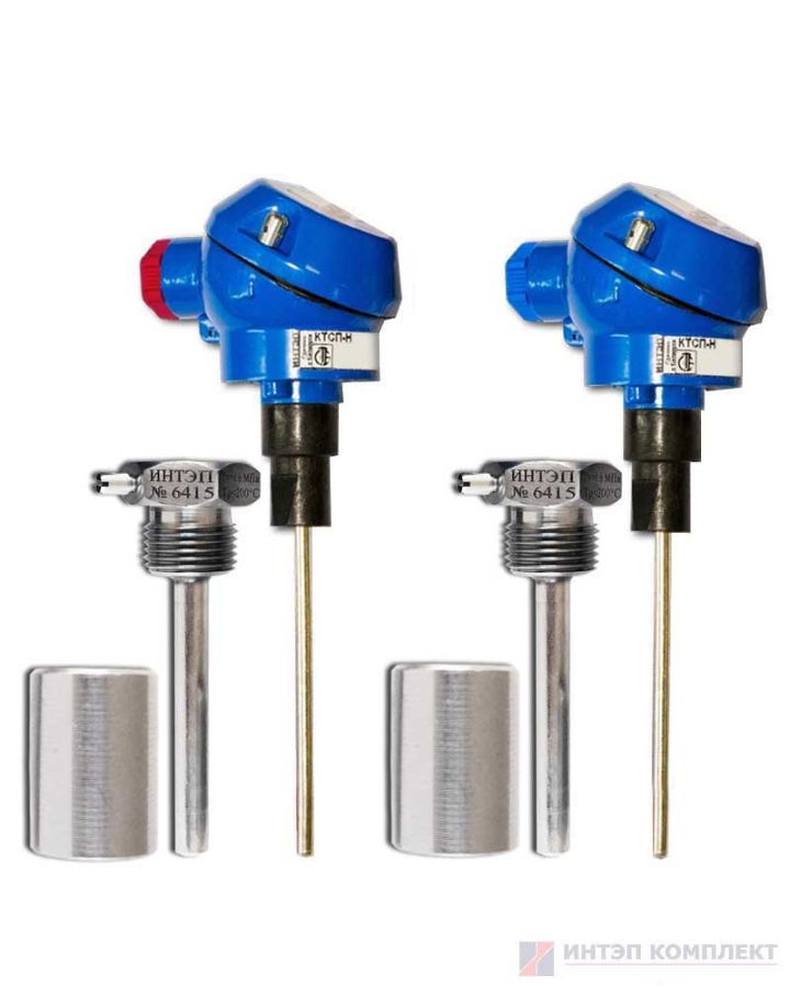 Ктсп-н c гильзами и бобышками (d4, l60, pt100 в, 4x, δt=3°с)