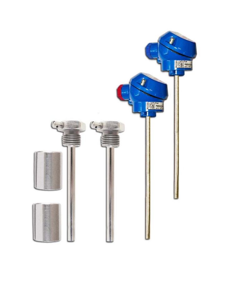 Ктсп-н с гильзами и бобышками (d6, l120, pt100 b, 4х, δt=3°с)